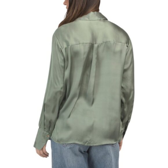 AUTRES FILLES BLACK Solid Button Front Shirt With Gold Toned Buttons - Picture 2 of 3